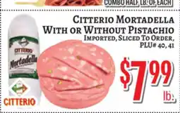 Trade Fair Supermarket Citterio Mortadella With or Without Pistachio offer