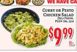 Trade Fair Supermarket CURRY OR PESTO CHICKEN SALAD offer
