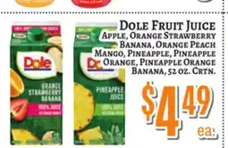 Trade Fair Supermarket DOLE FRUIT JUICE offer