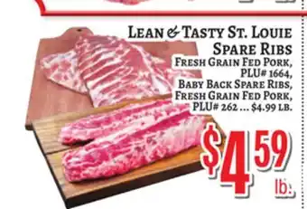 Trade Fair Supermarket LEAN & TASTY ST. LOUIE SPARE RIBS offer