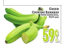 Trade Fair Supermarket GREEN COOKING BANANAS FROM COSTA RICA, PLU# 4231 offer