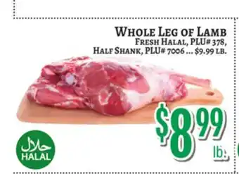 Trade Fair Supermarket WHOLE LEG OF LAMB offer