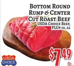 Trade Fair Supermarket Bottom Round Rump & Center Cut Roast Beef offer