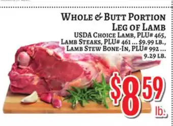 Trade Fair Supermarket WHOLE & BUTT PORTION LEG OF LAMB offer