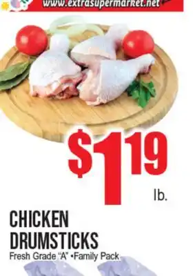 Extra Supermarket CHICKEN DRUMSTICKS offer
