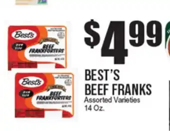 Extra Supermarket BEST'S BEEF FRANKS offer