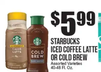 Extra Supermarket STARBUCKS ICED COFFEE LATTE OR COLD BREW offer