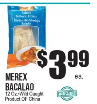 Extra Supermarket MEREX BACALAO offer