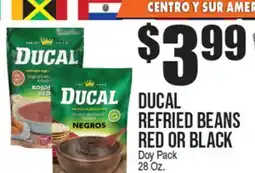 Extra Supermarket DUCAL REFRIED BEANS RED OR BLACK offer