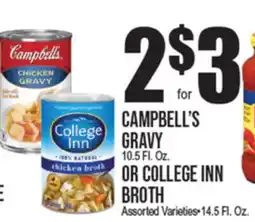Extra Supermarket CAMPBELL'S GRAVY 10.5 FL OZ. OR COLLEGE INN BROTH offer