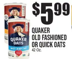 Extra Supermarket QUAKER OLD FASHIONED OR QUICK OATS offer
