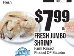 Extra Supermarket FRESH JUMBO SHRIMP offer