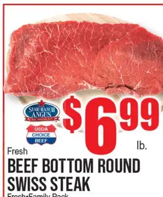 Extra Supermarket Fresh BEEF BOTTOM ROUND SWISS STEAK offer