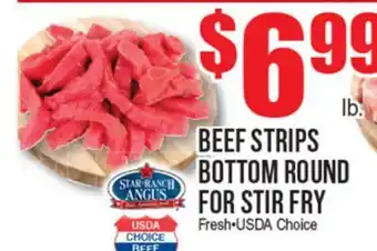 Extra Supermarket BEEF STRIPS BOTTOM ROUND FOR STIR FRY offer