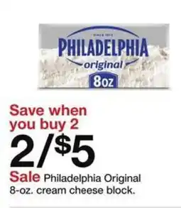 Target Philadelphia Original cream cheese block offer