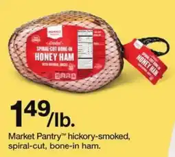 Target Market Pantry hickory-smoked, spiral-cut, bone-in ham offer