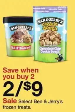Target Select Ben & Jerry's frozen treats offer