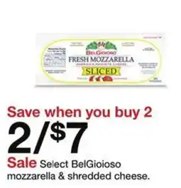 Target Select BelGioioso mozzarella & shredded cheese offer