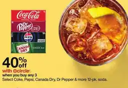 Target Select Coke, Pepsi, Canada Dry, Dr Pepper & more 12 pk soda offer