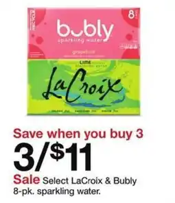 Target Select LaCroix & Bubly sparkling water offer