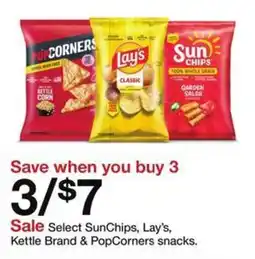 Target Select SunChips, Lay's, Kettle Brand & PopCorners snacks offer