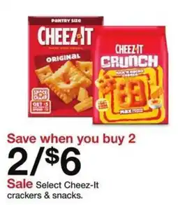 Target Select Cheez-It crackers & snacks offer