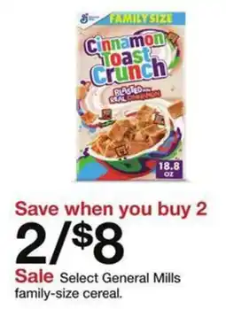 Target Select General Mills family-size cereal offer