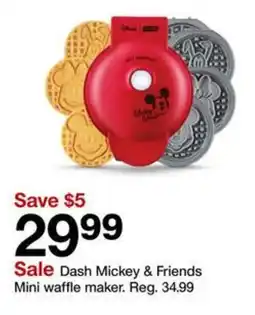 Target Dash Mickey & Friends Mini waffle maker offer