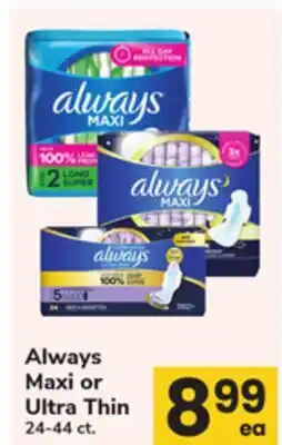 ACME Always Maxi or Ultra Thin offer