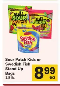 ACME Sour Patch Kids or Swedish Fish Stand Up Bags offer