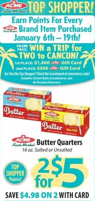 ACME Butter Quarters offer