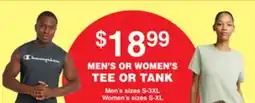 Dunham's Sports CHAMPION MEN'S OR WOMEN'S TEE OR TANK offer