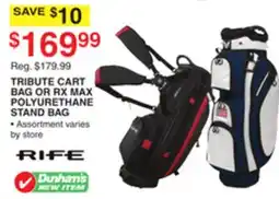 Dunham's Sports TRIBUTE CART BAG OR RX MAX POLYURETHANE STAND BAG offer
