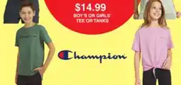 Dunham's Sports CHAMPION BOY'S OR GIRLS' TEE OR TANKS offer
