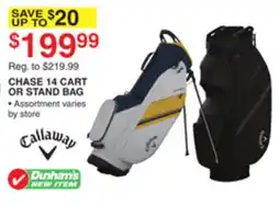 Dunham's Sports CHASE 14 CART OR STAND BAG offer