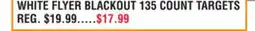 Dunham's Sports WHITE FLYER BLACKOUT 135 COUNT TARGETS offer