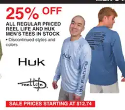 Dunham's Sports REEL LIFE AND HUK MEN'S TEES offer