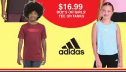 Dunham's Sports ADIDAS BOY'S OR GIRLS' TEE OR TANKS offer