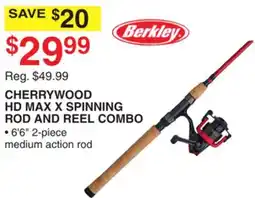 Dunham's Sports CHERRYWOOD HD MAX X SPINNING ROD AND REEL COMBO offer