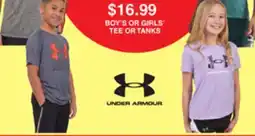 Dunham's Sports UNDER ARMOUR BOY'S OR GIRLS' TEE OR TANKS offer