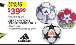 Dunham's Sports UEFA CHAMPIONS LEAGUE SOCCER BALL offer