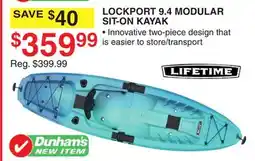 Dunham's Sports LIFETIME LOCKPORT 9.4 MODULAR SIT-ON KAYAK offer