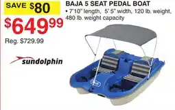 Dunham's Sports BAJA 5 SEAT PEDAL BOAT offer