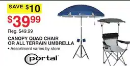 Dunham's Sports CANOPY QUAD CHAIR OR ALL TERRAIN UMBRELLA offer