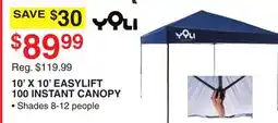 Dunham's Sports YQLI 10' X 10' EASYLIFT 100 INSTANT CANOPY offer
