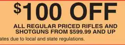 Dunham's Sports RIFLES AND SHOTGUNS offer