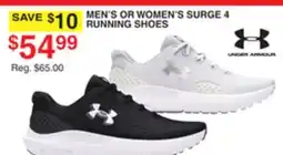 Dunham's Sports UNDER ARMOUR MEN'S OR WOMEN'S SURGE 4 RUNNING SHOES offer