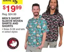 Dunham's Sports MEN'S SHORT SLEEVE WOVEN SHIRTS AND SHORTS offer