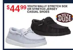 Dunham's Sports YOUTH WALLY STRETCH SOX OR STRETCH JERSEY CASUAL SHOES offer