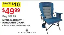 Dunham's Sports BLACK SIERRA MESA MAMMOTH HARD ARM CHAIR offer